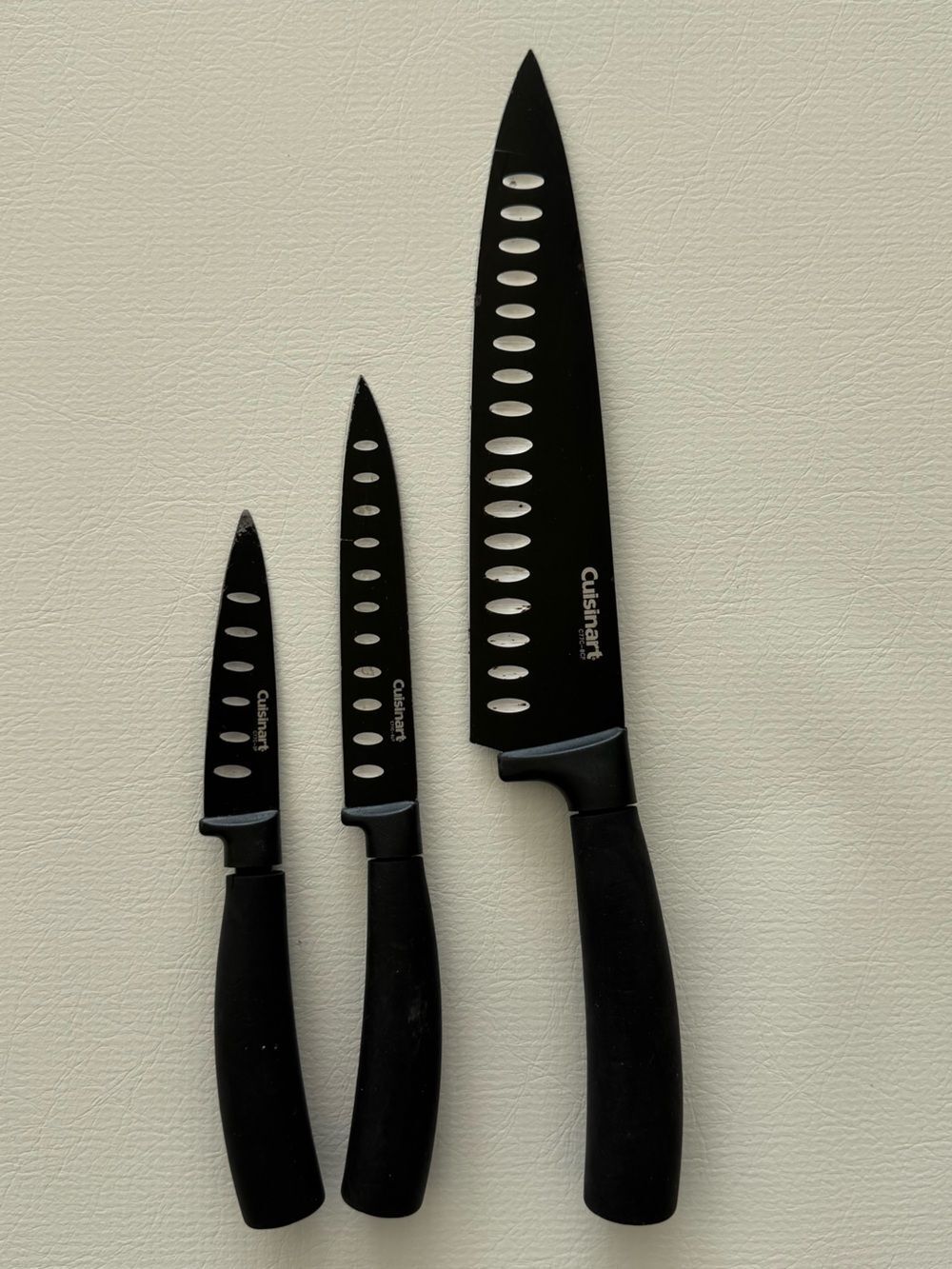 3 Cuisinart Knives Paring Utility Chef Flawed